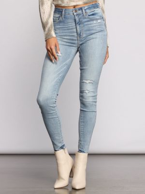 Bella Super High Rise Skinny Ankle Jeans