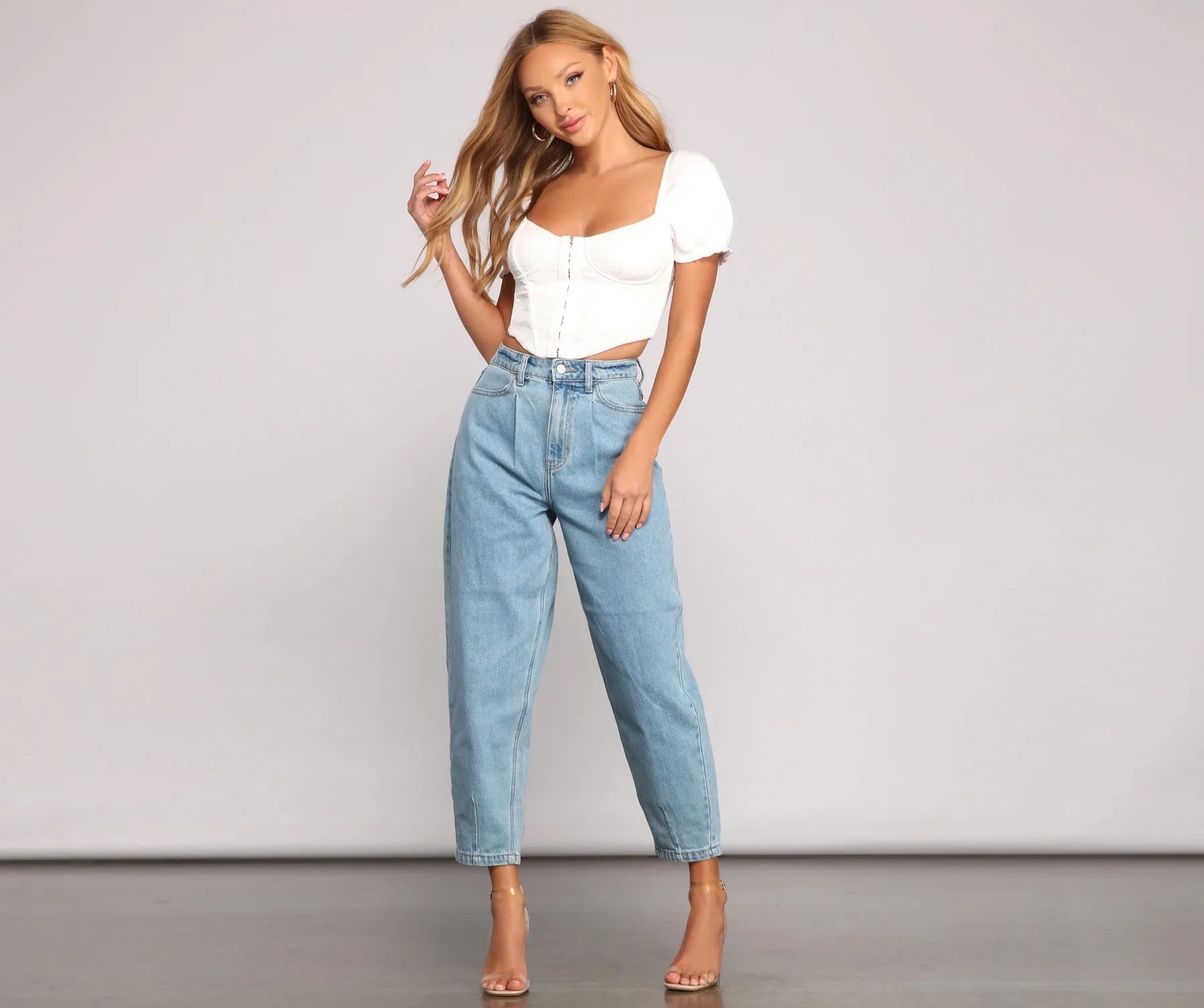Essential High Rise Balloon Jeans - Image 4