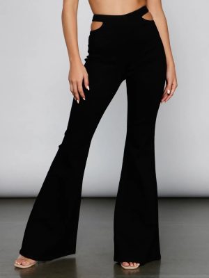 Bring The Flare Cutout Jeans