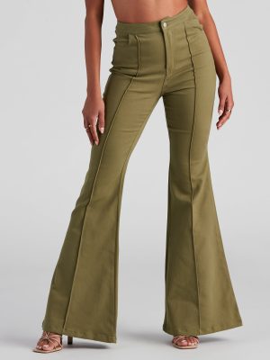 Carefree High Rise Flare Denim Pants