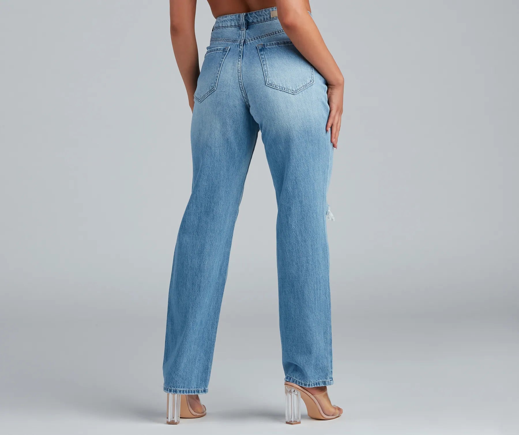 Classic Casual Distressed Boyfriend Jeans - Image 6