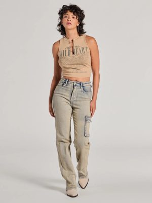 Cool Edge High-Rise Straight-Leg Denim Jeans