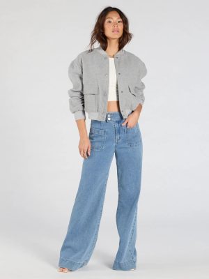 Extra Trendy High Rise Wide Leg Trouser Denim Jeans
