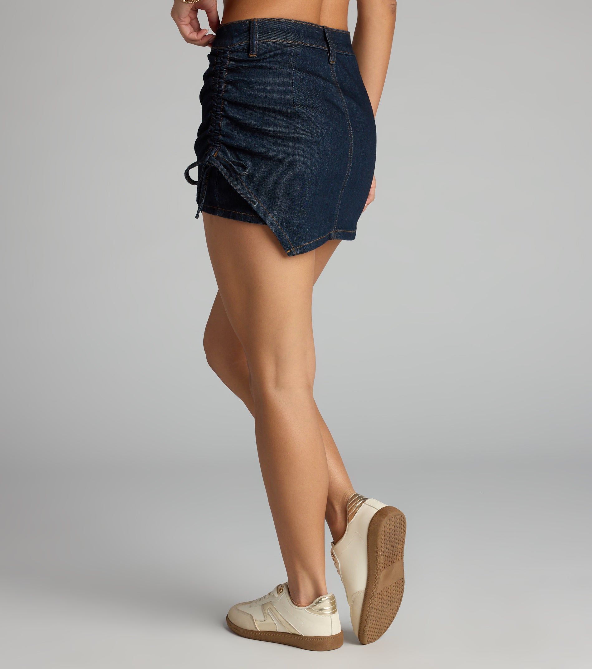 Laced Up and Thriving Denim Skort - Image 2