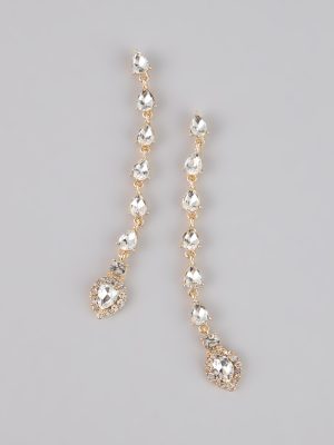Cascading Glamour Rhinestone Earrings