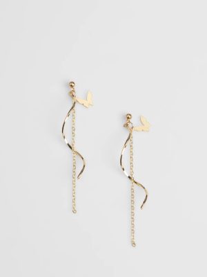 Delightful Glimmer Butterfly Twist Earrings