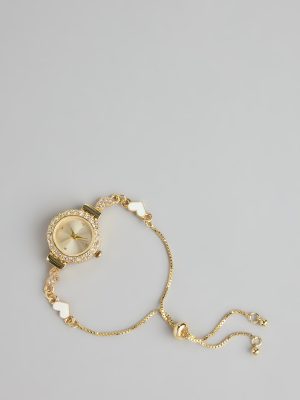 Sweet Timing Heart Charm Watch