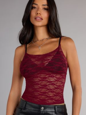 Delicate But Daring Lace Cami Crop Top