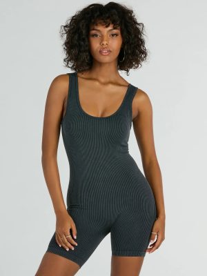 Iconic Basic Scoop Neck Seamless Knit Romper