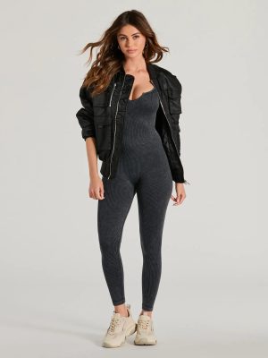 Leisure Love Seamless Acid Wash Catsuit