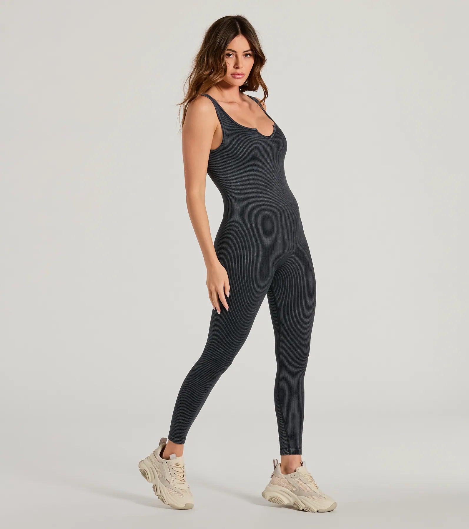 Leisure Love Seamless Acid Wash Catsuit - Image 4