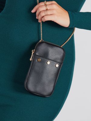 True Essential Faux Leather Phone Crossbody Bag