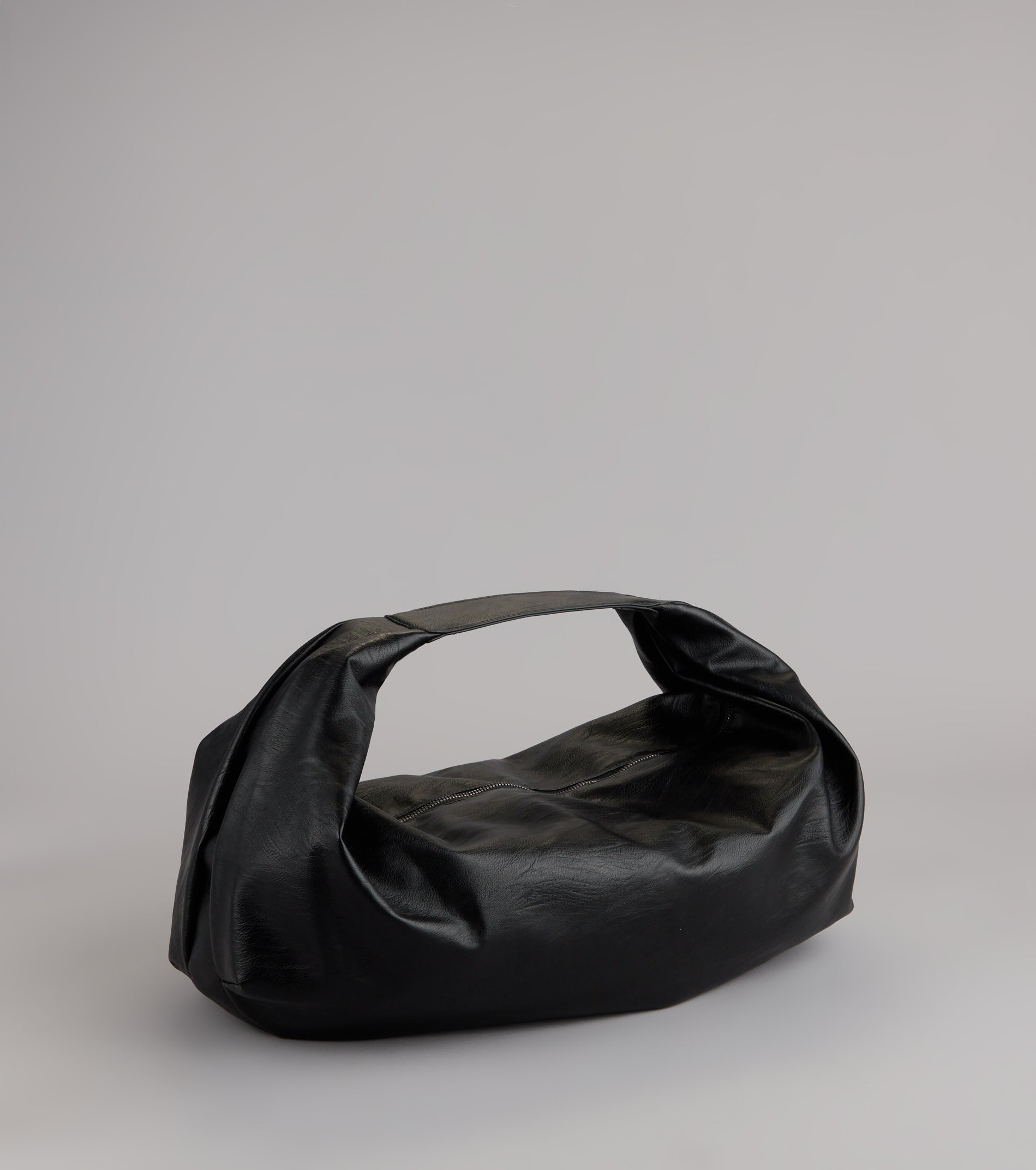 On The Go Faux Leather Hobo Shoulder Bag