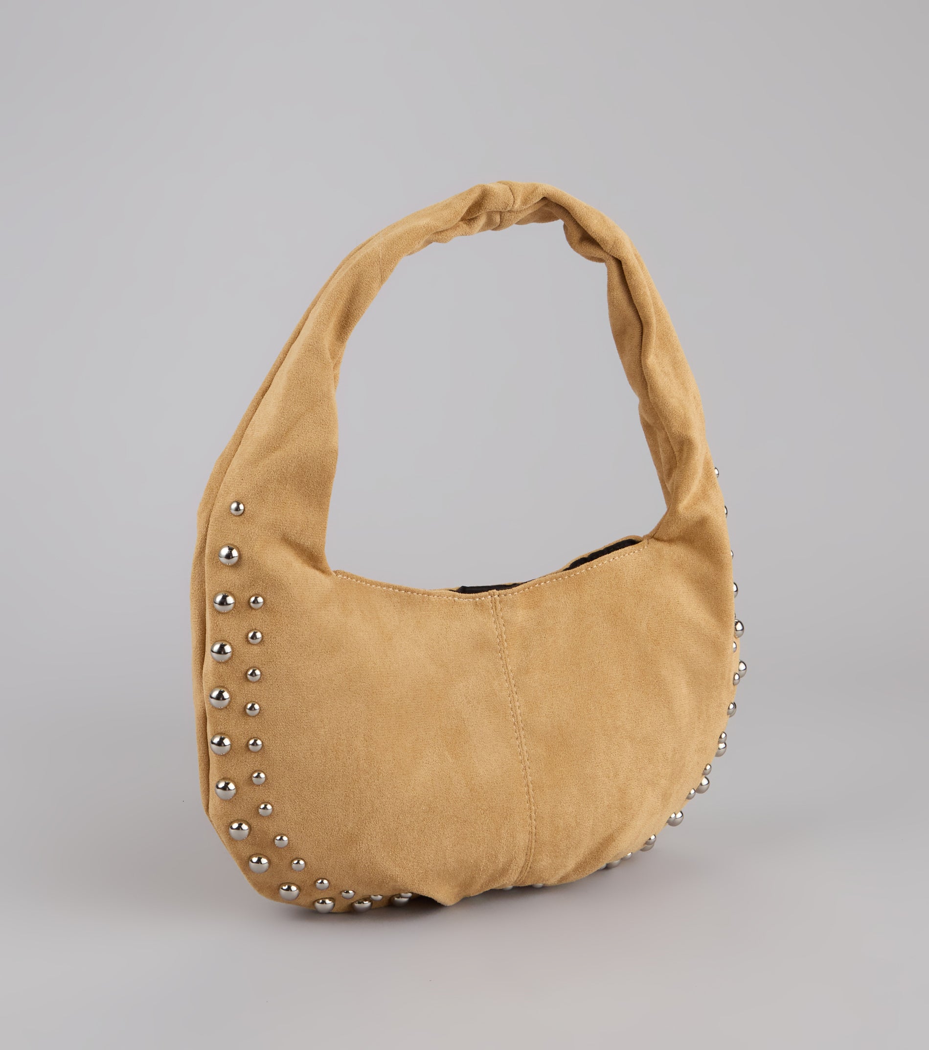 Studded And Stunning Suede Shoulder Bag - Image 4