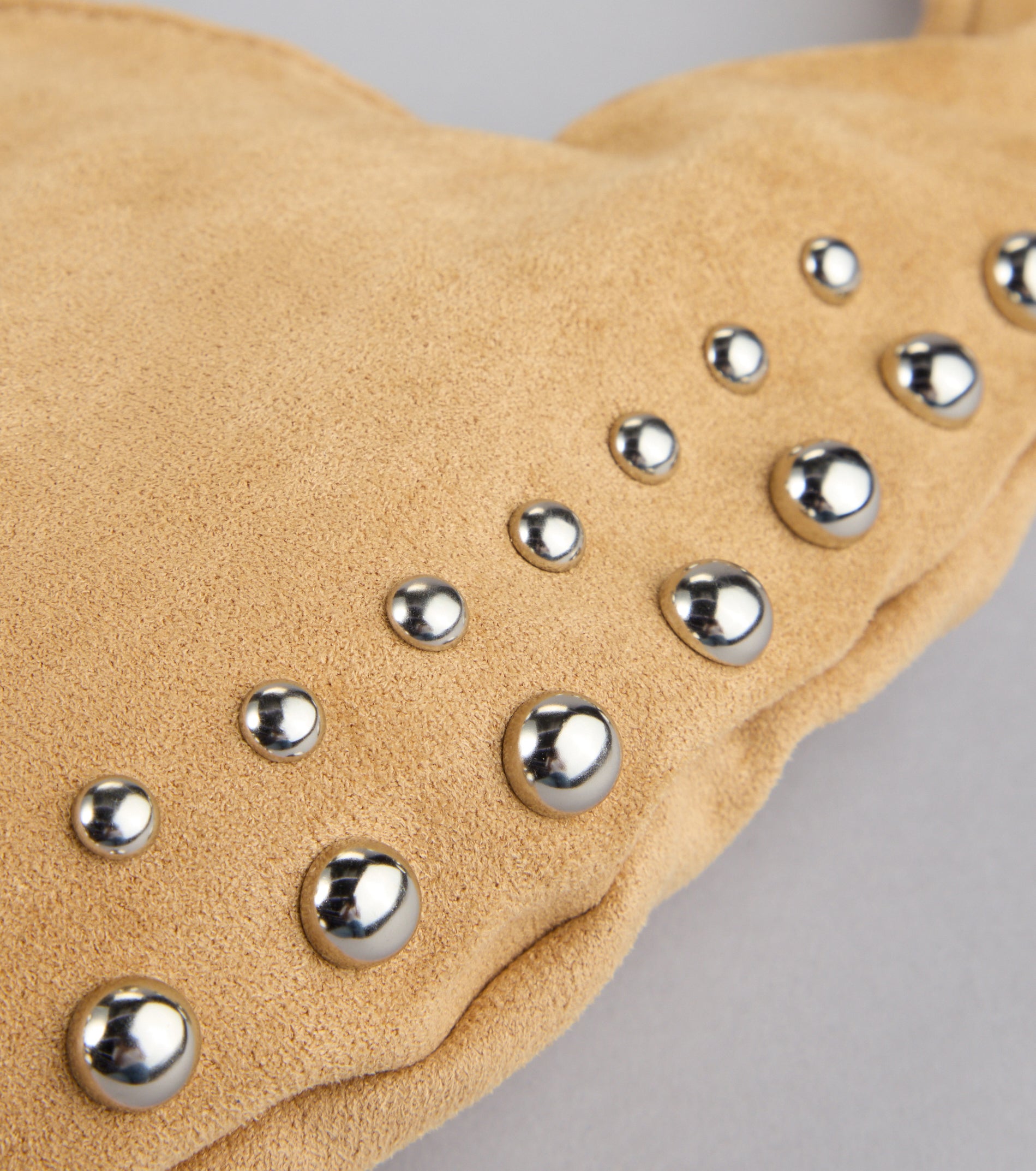 Studded And Stunning Suede Shoulder Bag - Image 6