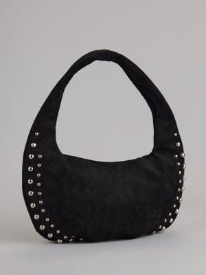 Studded And Stunning Suede Shoulder Bag