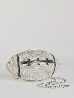 Play The Field Football Rhinestone Clutch