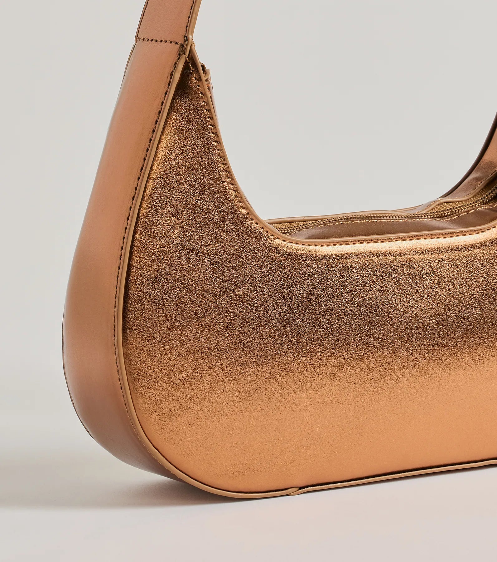 Major Trendsetter Metallic Faux Leather Shoulder Bag - Image 2