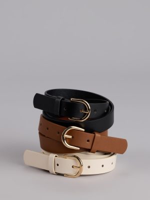 Everyday Essential Faux Leather Belt Set