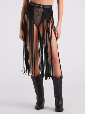 Wild And Free Long Fringe Belt