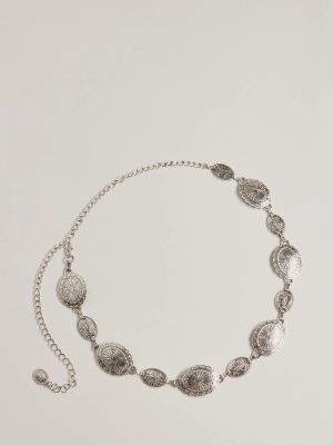 Western Flair Concho Metal Chain Belt