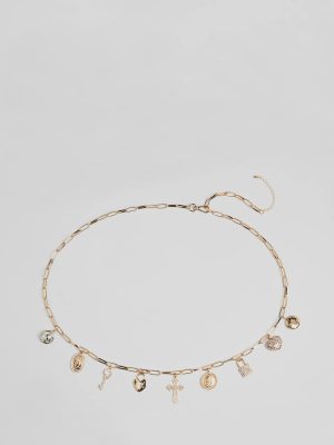 Boho Chic Multi Charm Chain Metal Belt