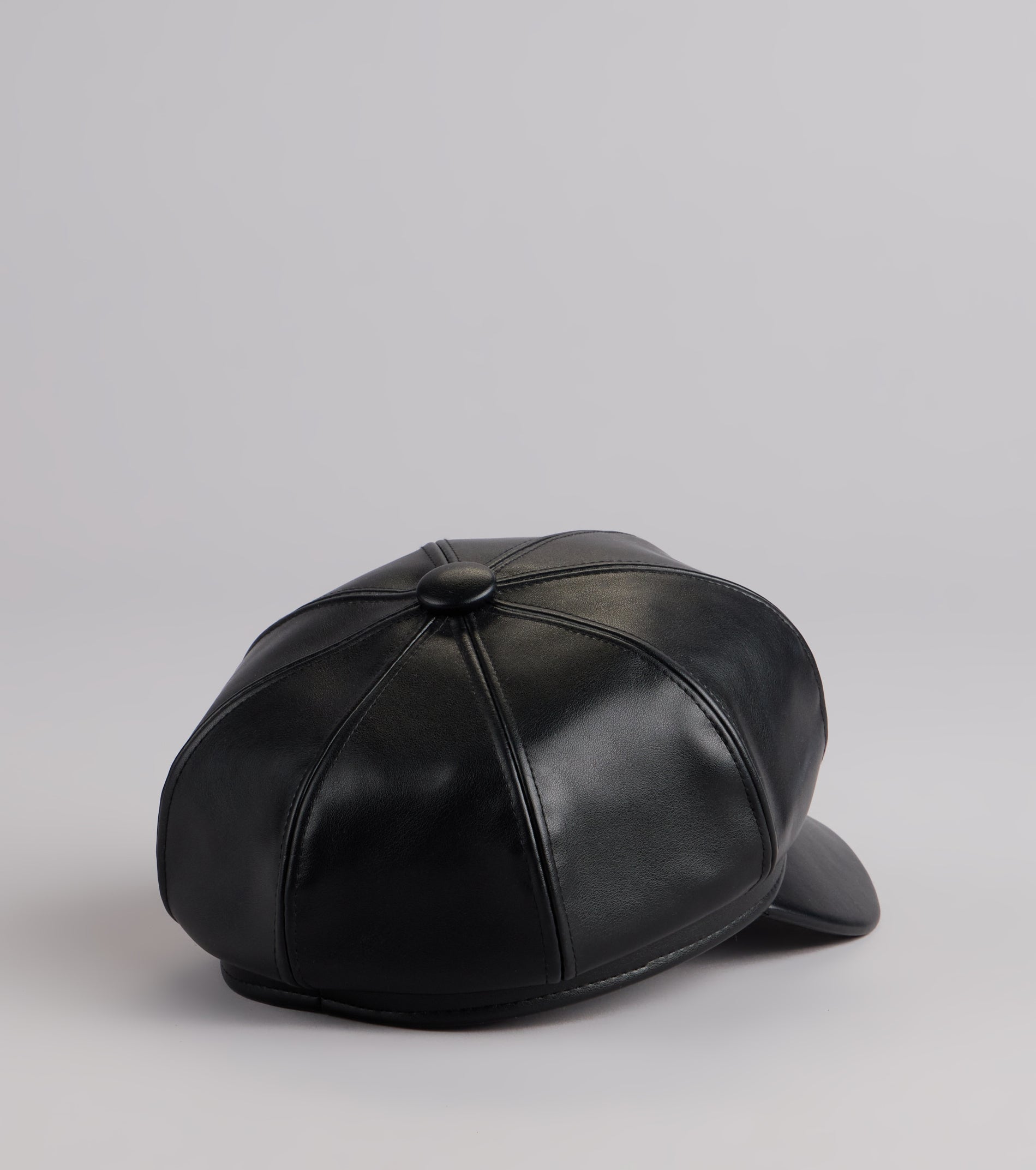 Off Duty Faux Leather Cabby Hat - Image 3