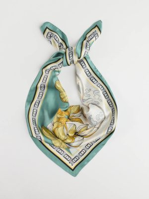 Charming Serenity Floral Satin Scarf