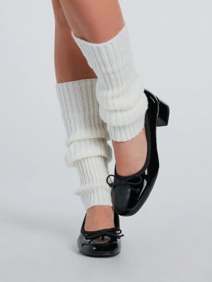 Stylish Layer Rib Knit Leg Warmers