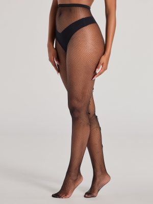 Flawless Sultry Bow Back Fishnet Tights