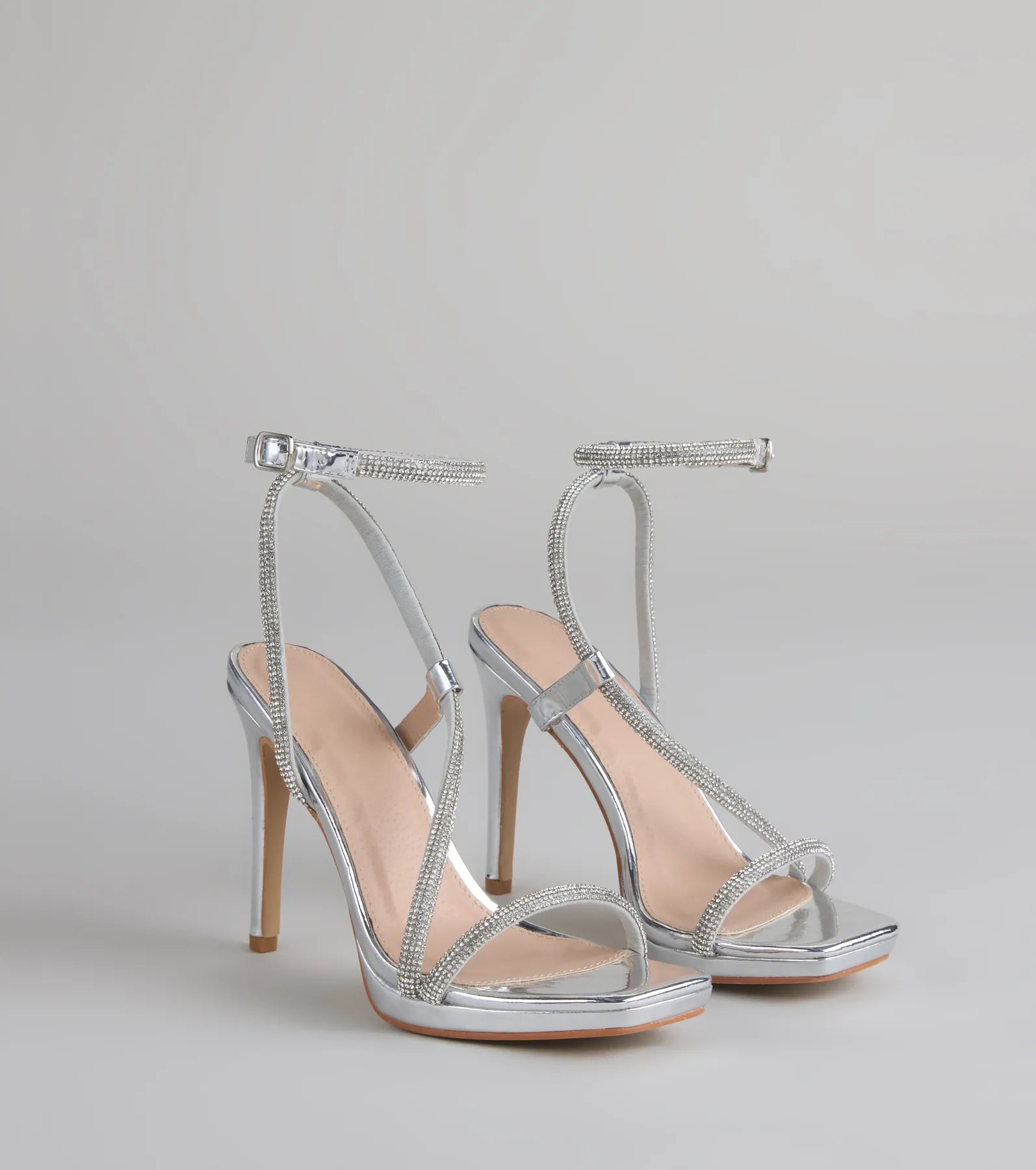 Shine Game Rhinestone Platform Stilettos