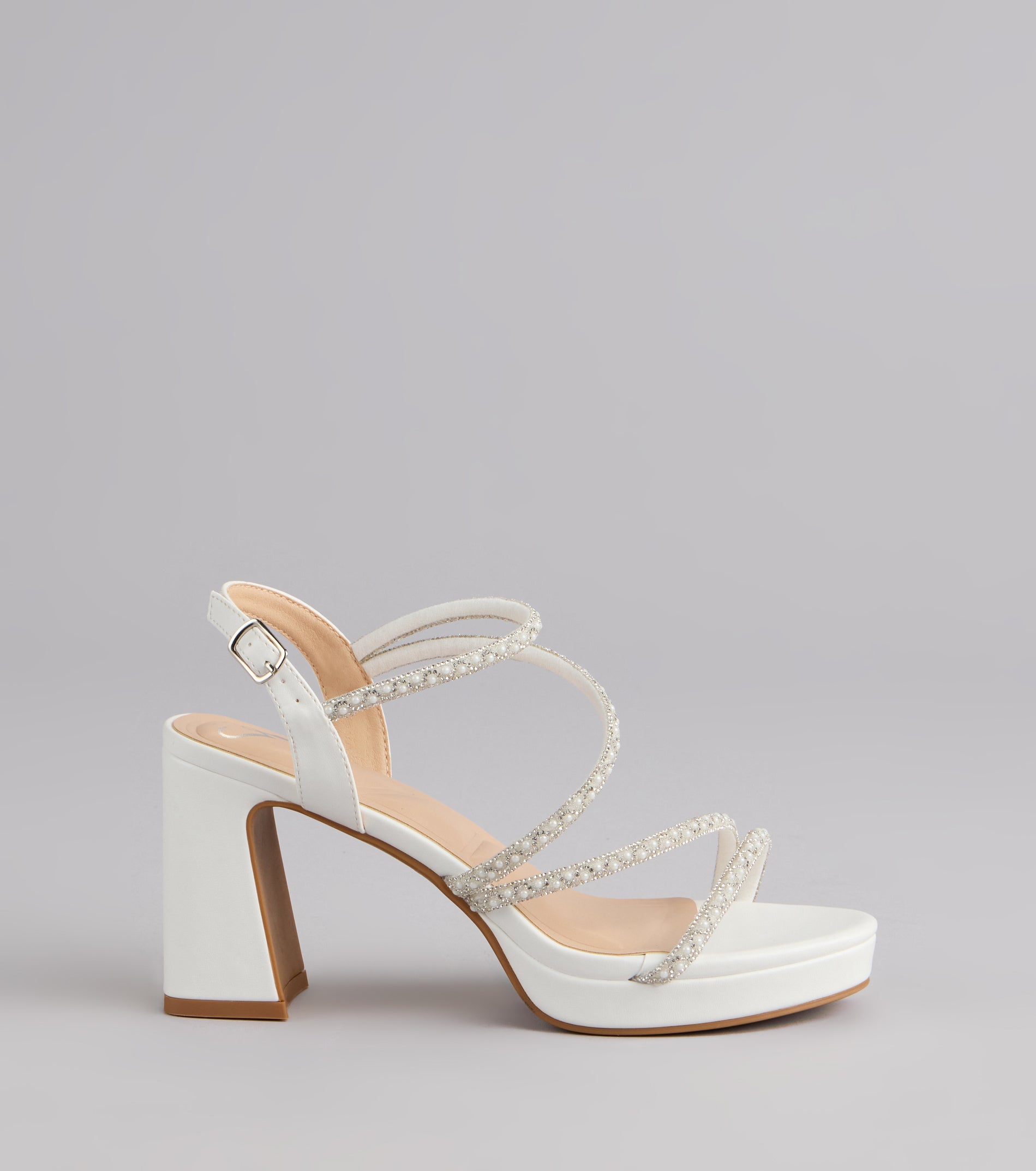Shine On Pearl Rhinestone Heels - Image 2