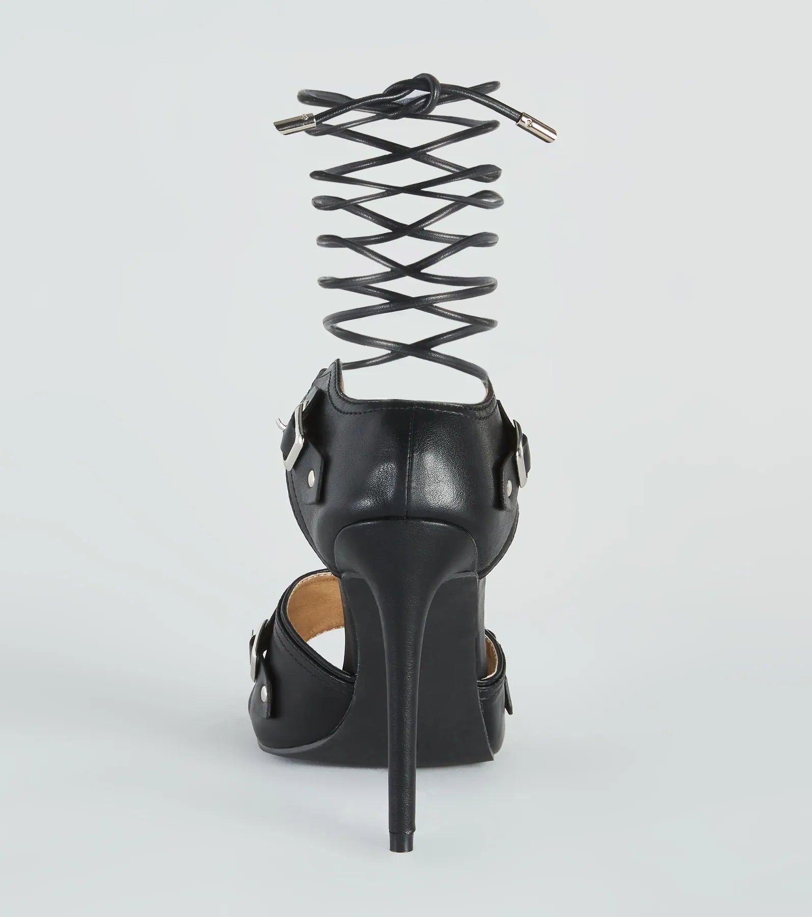 Strapped In Edge Buckle Detail Stiletto Heels - Image 4