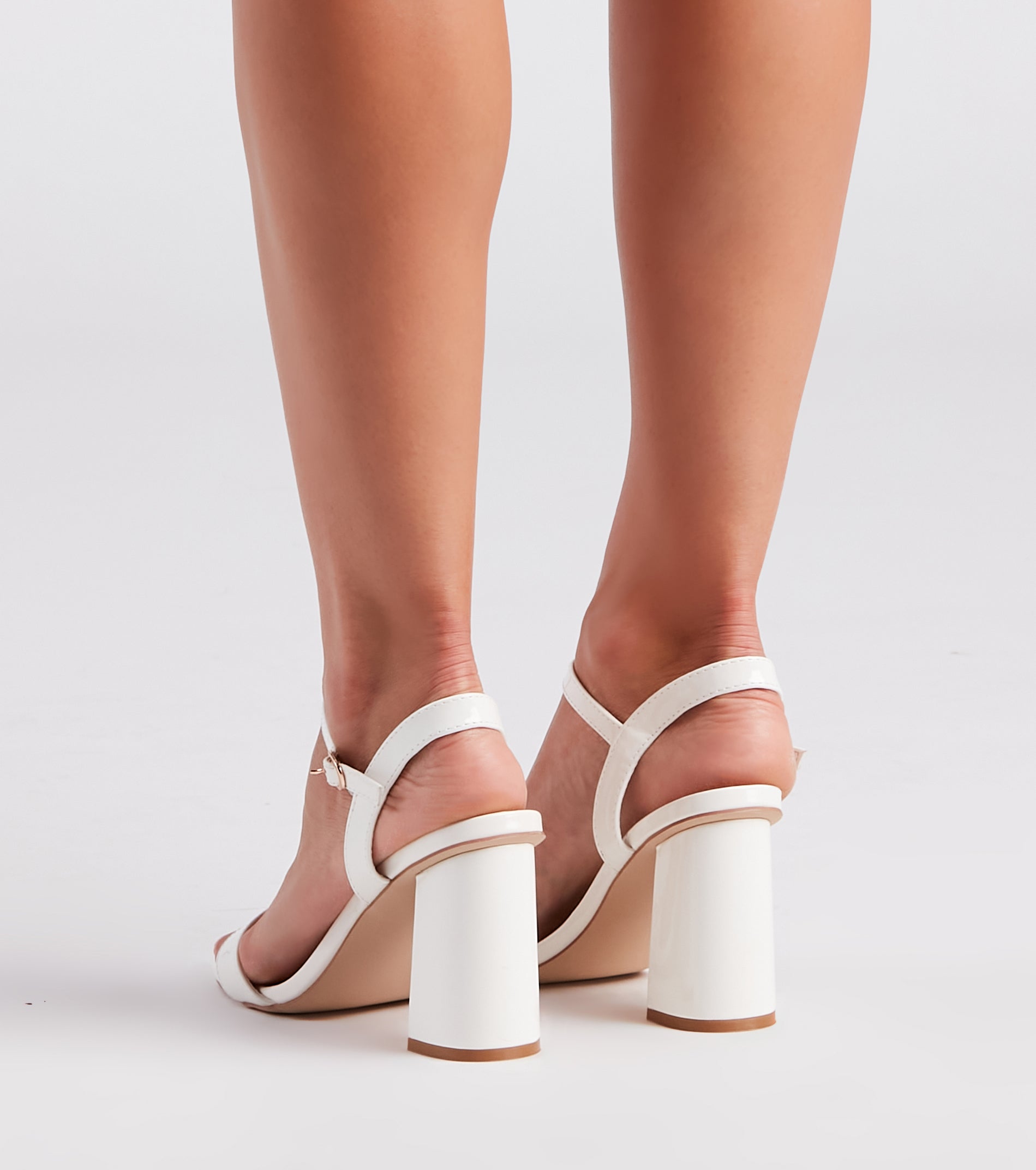 Step Out In Sleek Style Patent Faux Leather Heels - Image 4