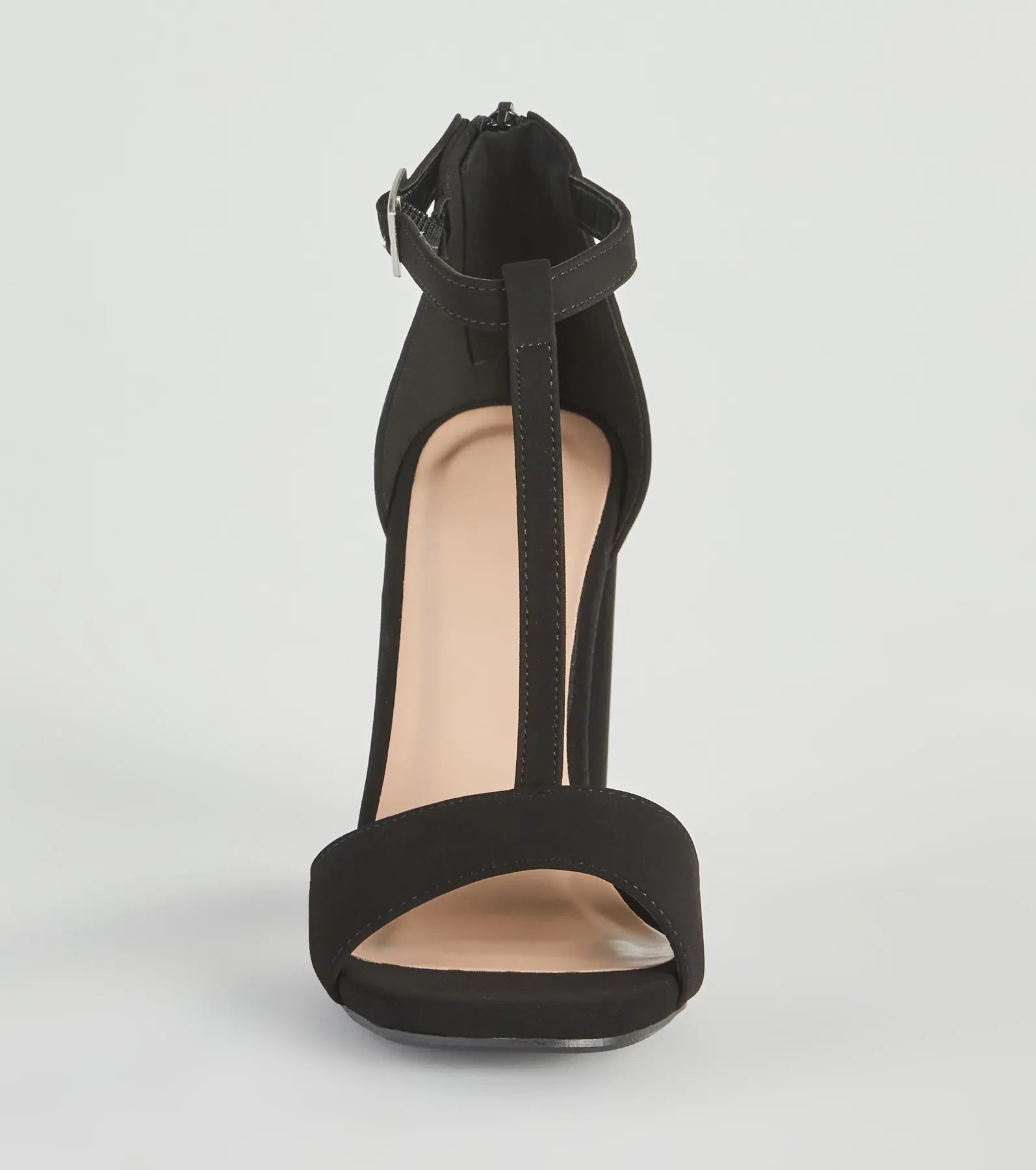 Perfect To A T-Strap Nubuck Block Heels - Image 3