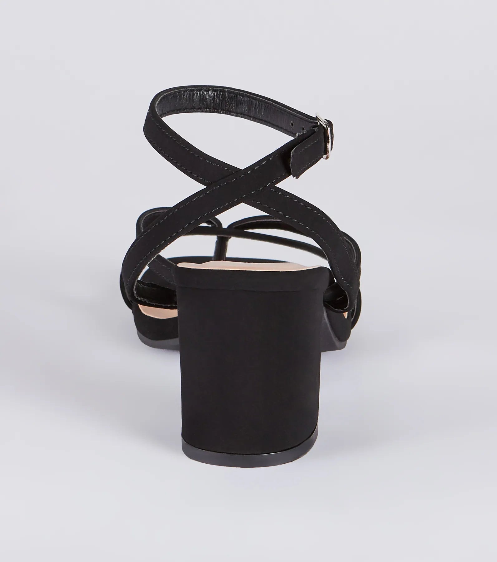 Stepping Out Nubuck Strappy Block Heels - Image 4