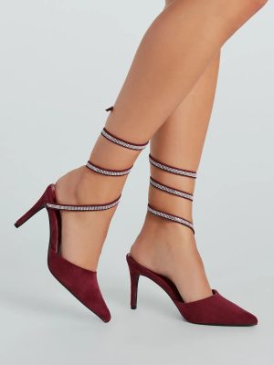 Glamorous Upgrade Rhinestone Spiral Stiletto Pumps