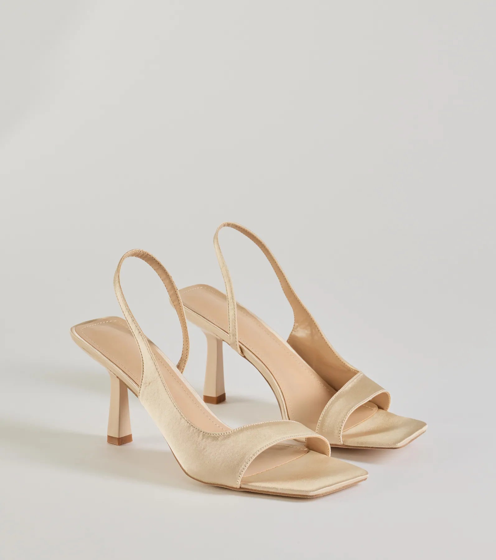 Chic Satin Sling-Back Stiletto Heels - Image 5