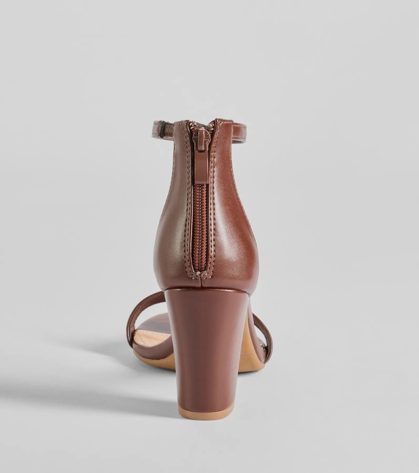 Smooth And Chic Faux Leather Block Heels - Image 4