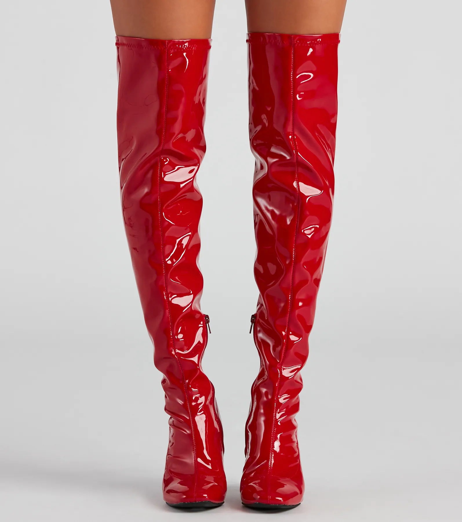 Sleek Vibes Only Thigh-High Boots - Image 11