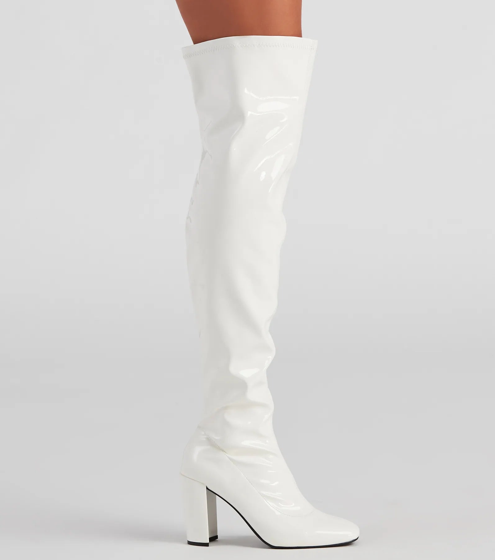 Sleek Vibes Only Thigh-High Boots - Image 7