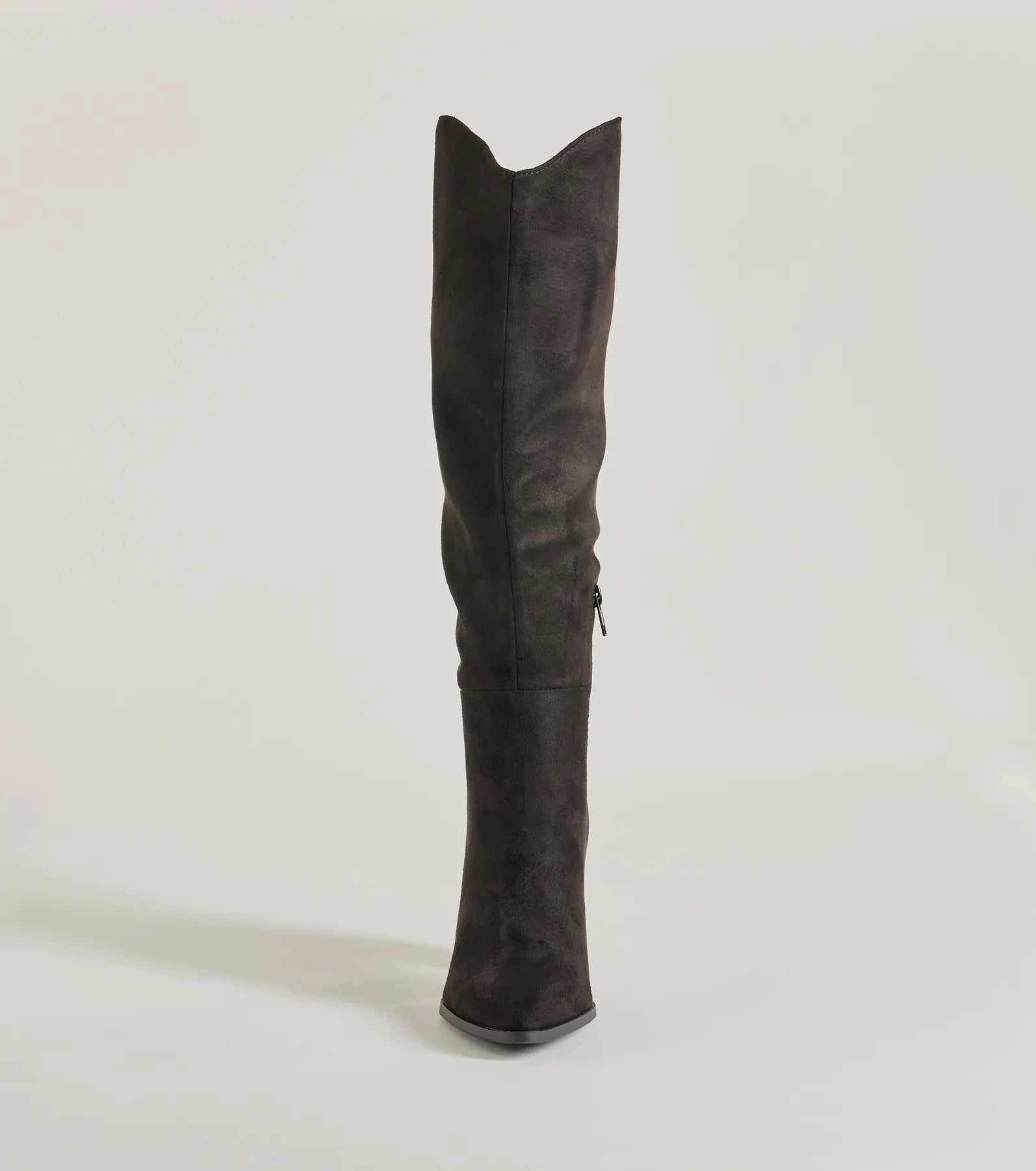 Chic Statement Faux Suede Knee-High Boots - Image 3