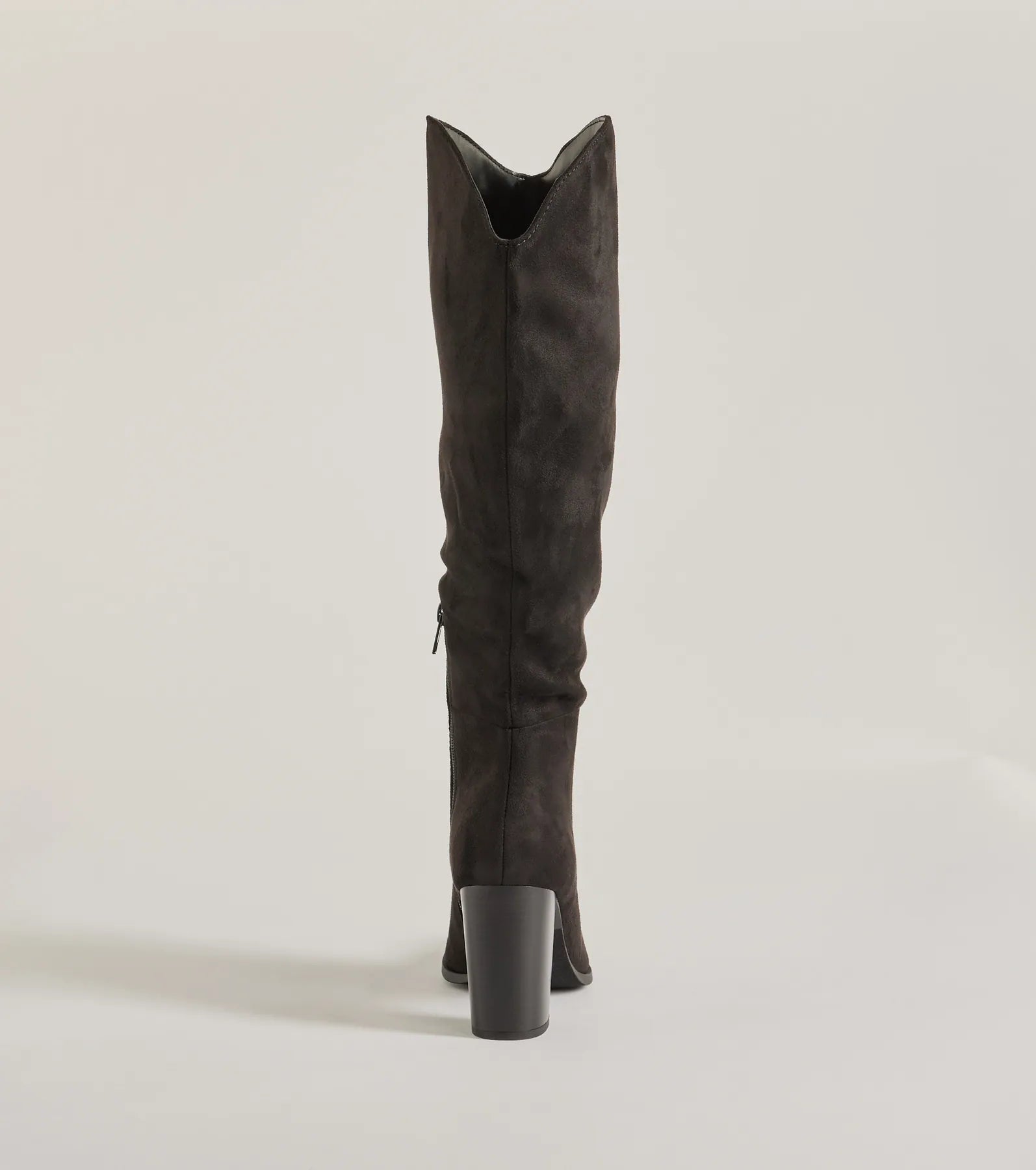 Chic Statement Faux Suede Knee-High Boots - Image 4