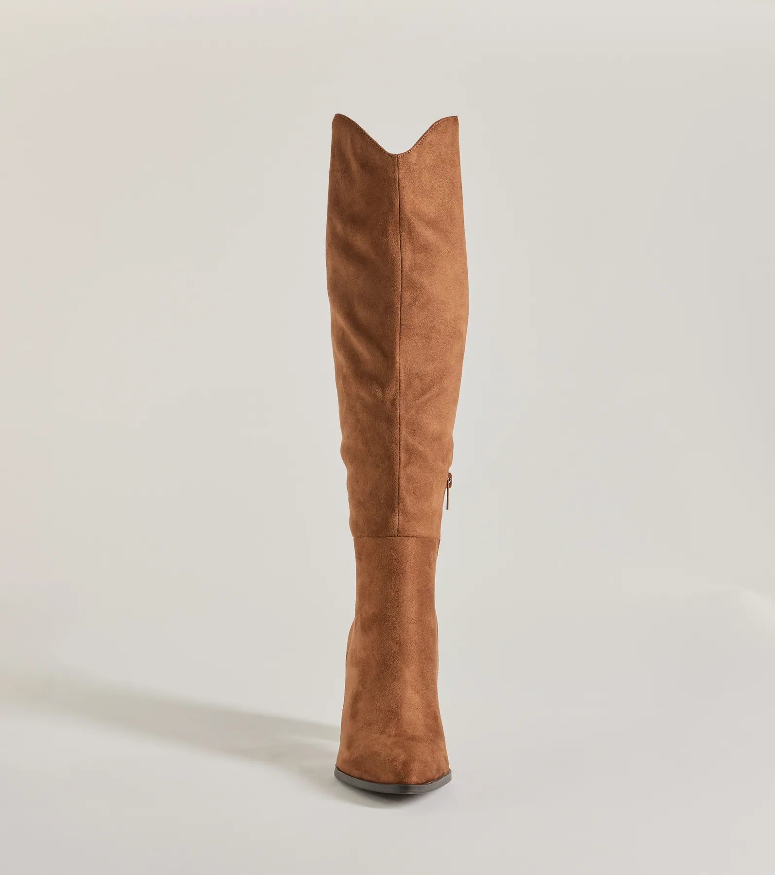 Chic Statement Faux Suede Knee-High Boots - Image 11