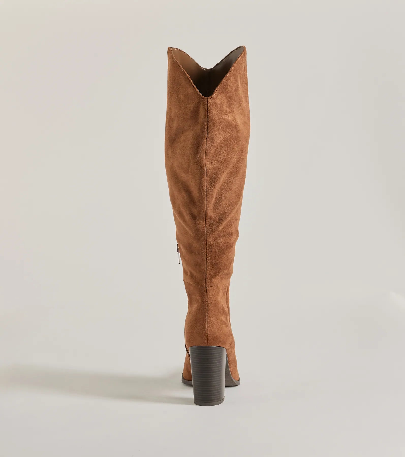 Chic Statement Faux Suede Knee-High Boots - Image 12