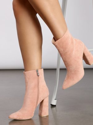 All Things Femme Faux Suede Booties