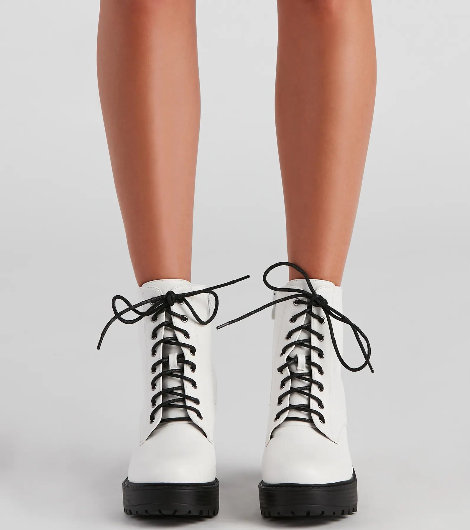 Edgy Babe Platform Lace-Up Booties - Image 2