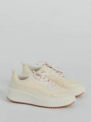 Step It Up Texture Knit Platform Sneakers