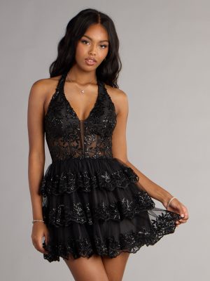 Katy Corset Tulle Skater Dress