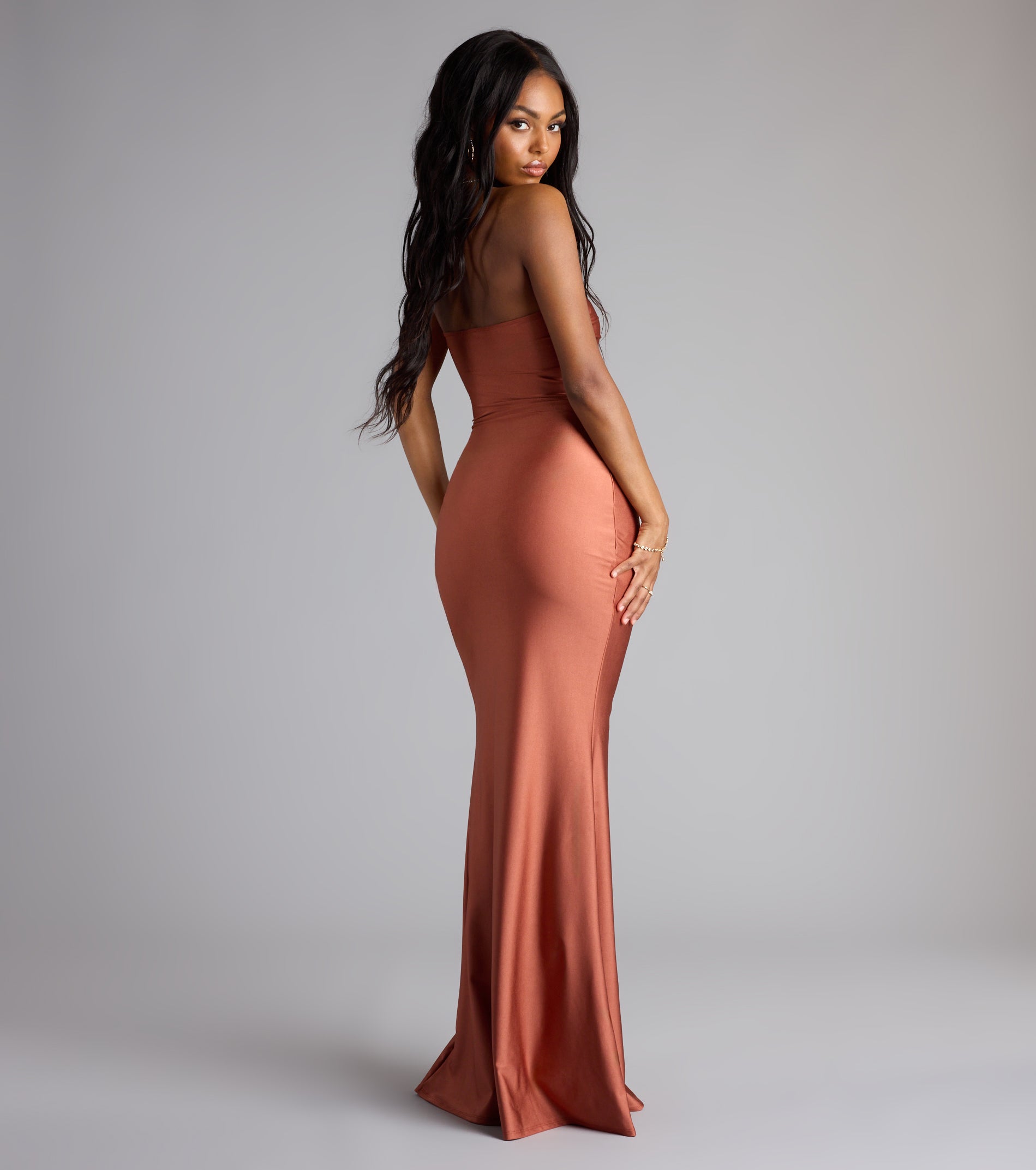 Cheryl Strapless Slit Mermaid Formal Dress - Image 46
